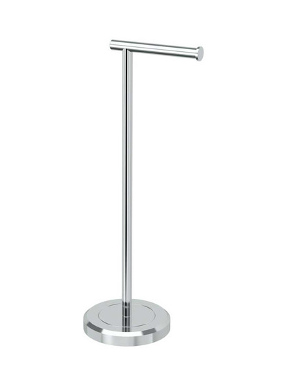 Latitude Standing Toilet Paper Holder in Polished Chrome.